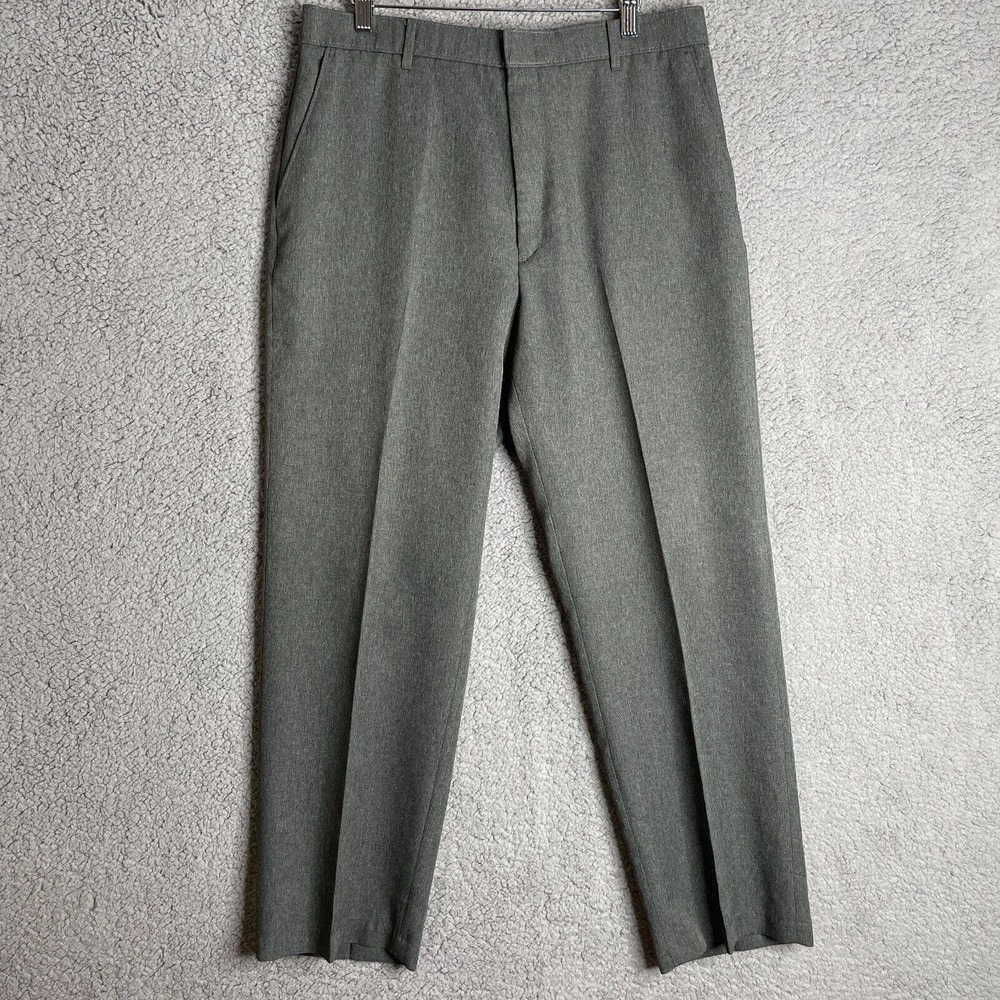 Vintage Levi Strauss Action Slacks Mens Size W36 L30 Gray Pants Flat Front